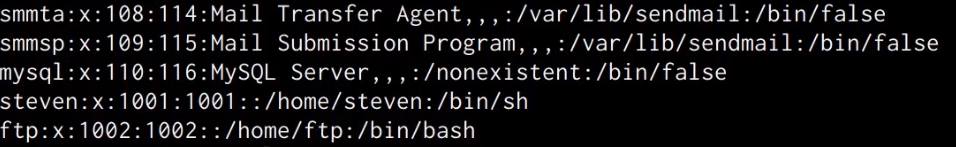 /etc/password contents with ftp account /etc/password contents with ftp account